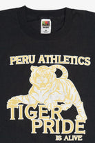 Vintage "Tiger Pride Is Alive" "Peru Athletics" Single Stitch T-Shirt (1990s)