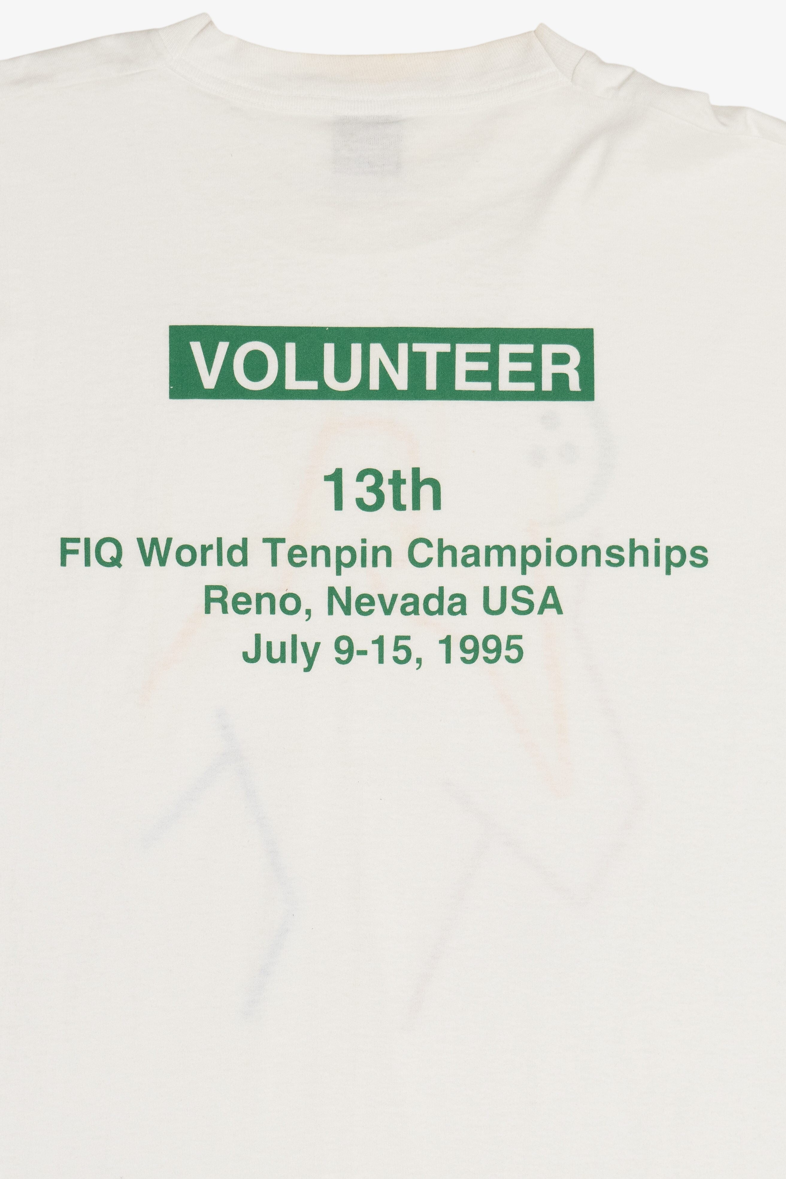 Vintage 1995 World Tenpin Bowling Championships Sports T-Shirt (1990s)