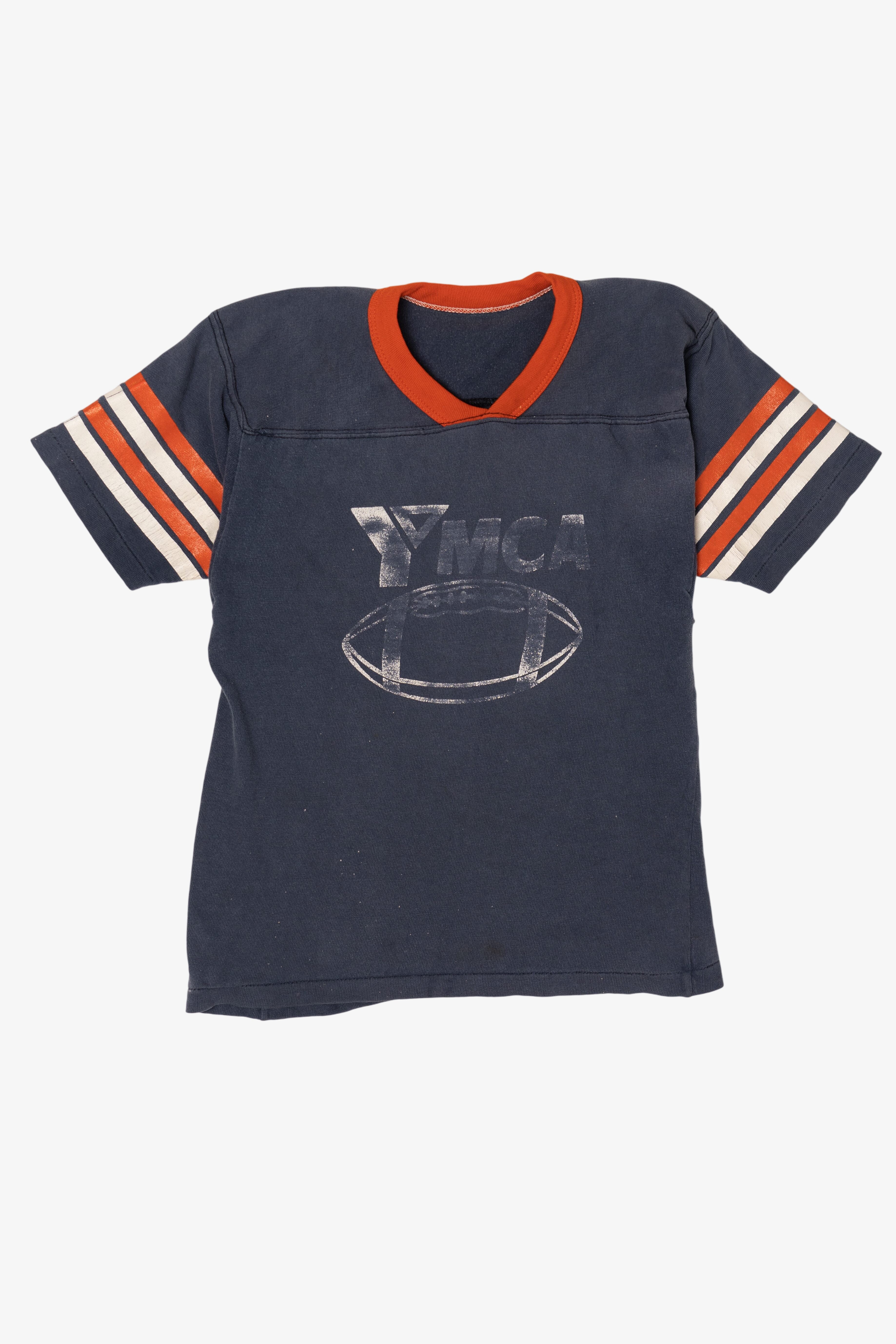 Vintage Kids Sized Russell Athletic YMCA Football Shirt (1970s)