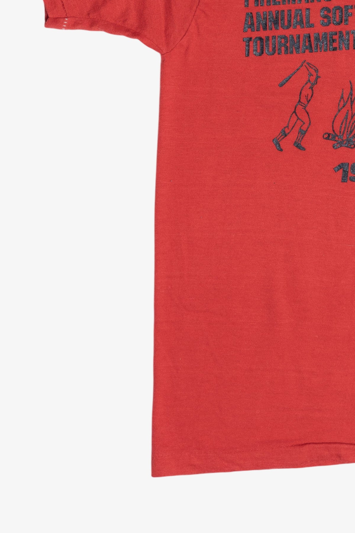 Vintage "Firemans Annual Softball Tournament" Screen Stars T-Shirt (1980s)