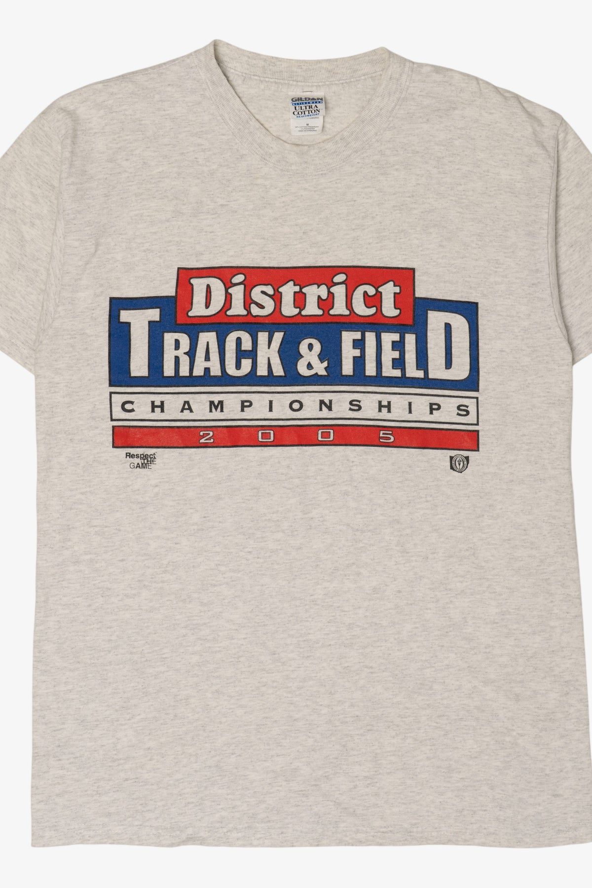 Vintage Light Gray District Track & Field Championships 2005 T-Shirt (2000s)