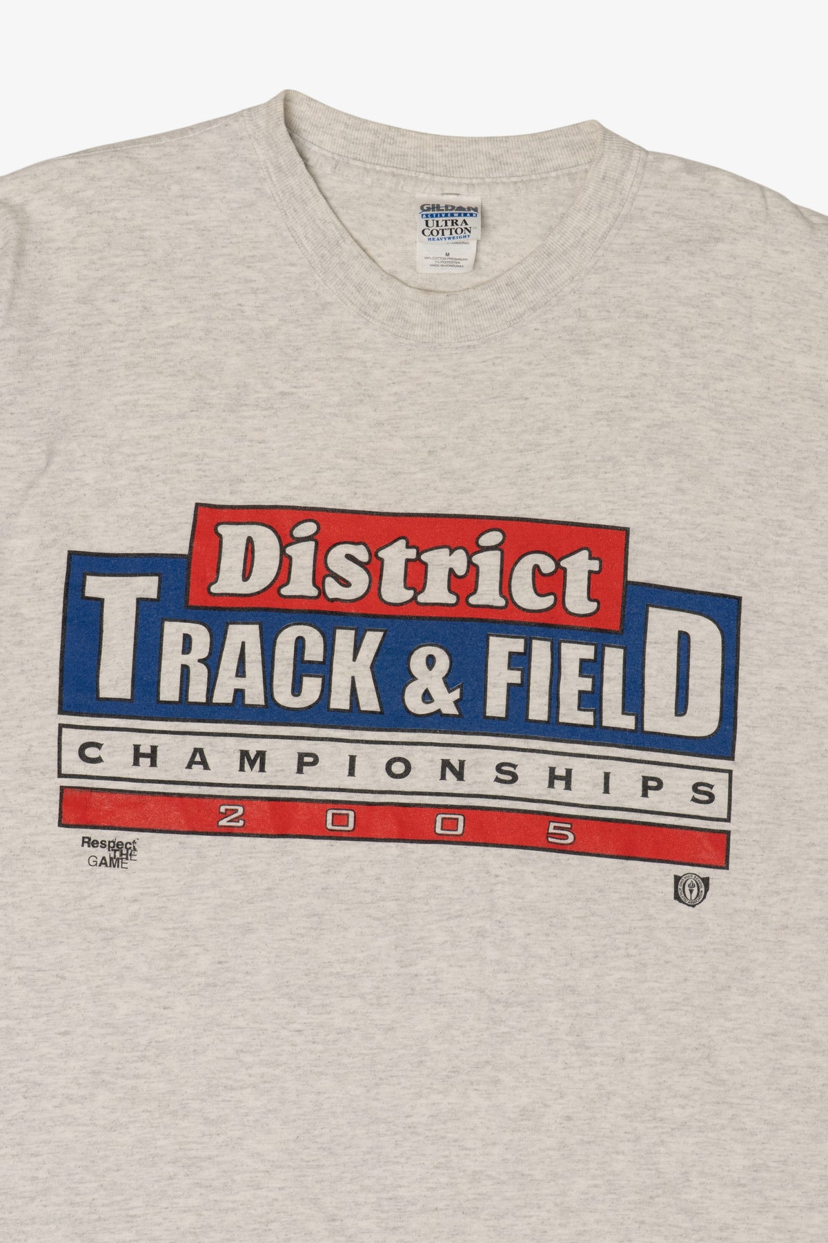 Vintage Light Gray District Track & Field Championships 2005 T-Shirt (2000s)