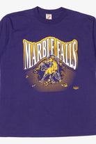 Vintage Purple Marble Falls Mustangs T-Shirt (1990s)