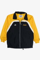 Vintage Pittsburgh Steelers NFL Hideaway Hood Starter Jacket (1990s)