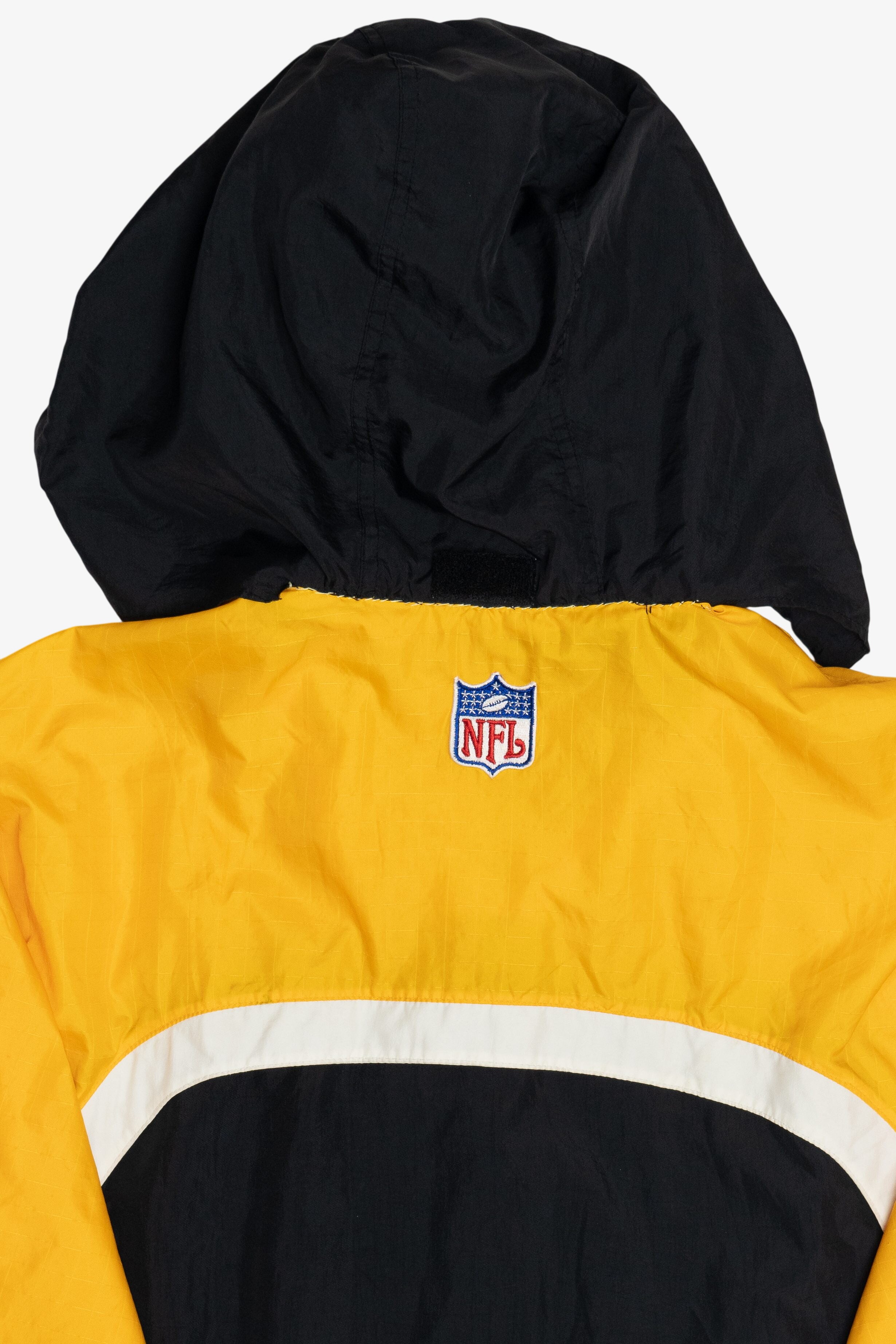 Vintage Pittsburgh Steelers NFL Hideaway Hood Starter Jacket (1990s)