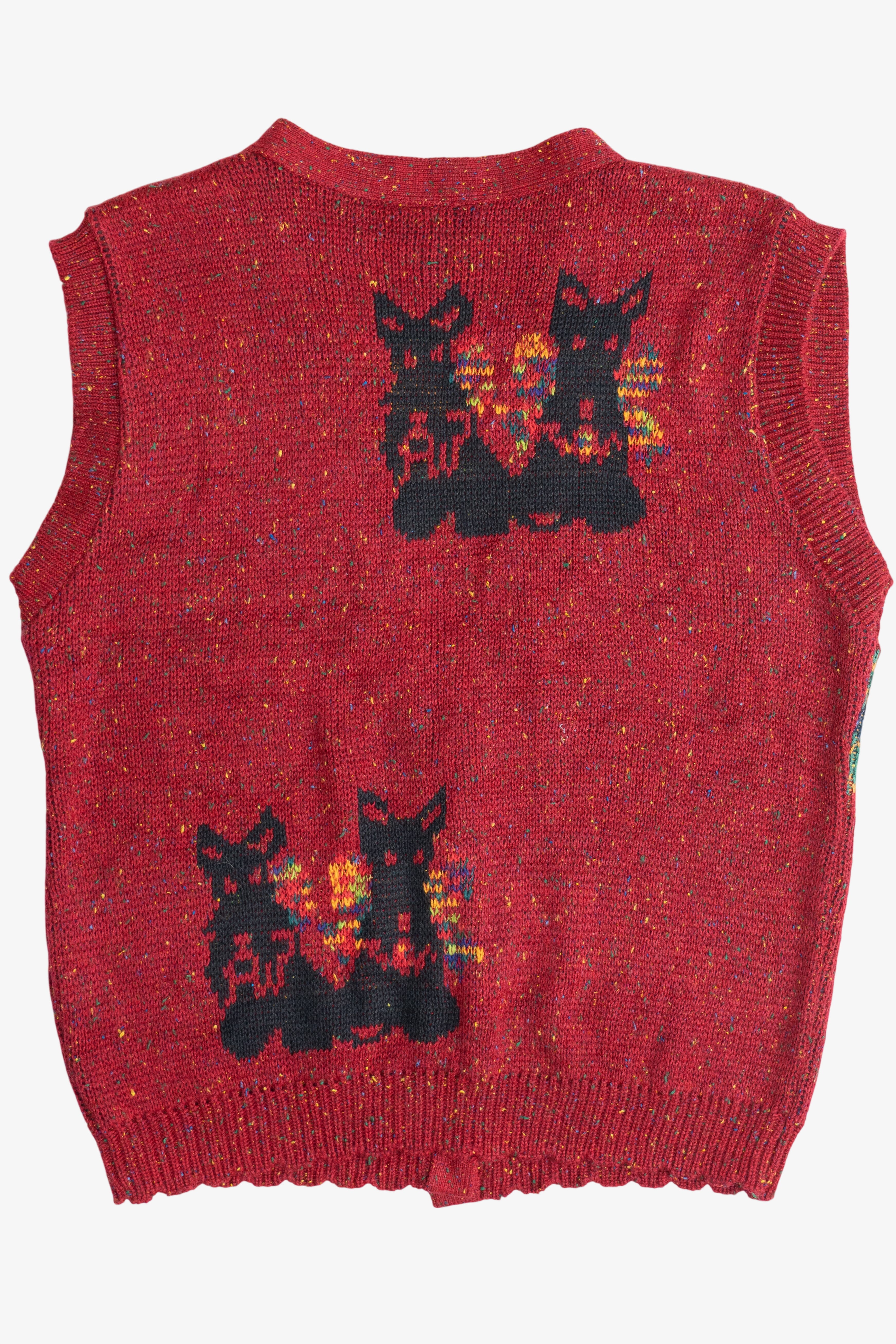 Vintage Scottish Terrier Argyle Detail Sweater Vest (1980s)