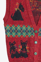 Vintage Scottish Terrier Argyle Detail Sweater Vest (1980s)