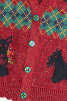 Vintage Scottish Terrier Argyle Detail Sweater Vest (1980s)