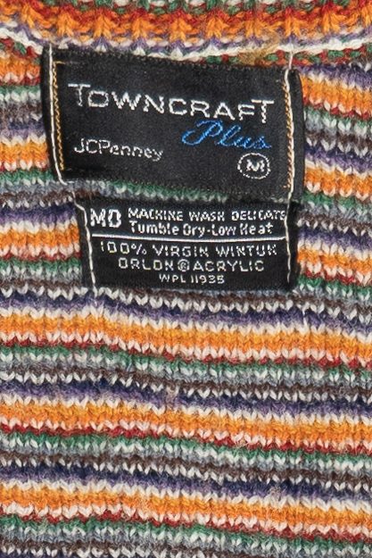Vintage Rainbow Knit Towncraft Plus JC Penney Sweater Vest (1980s)