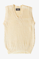 Vintage Ivory Manskin Sweater Vest (1980s)