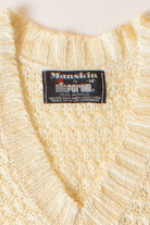 Vintage Ivory Manskin Sweater Vest (1980s)