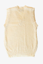 Vintage Ivory Manskin Sweater Vest (1980s)