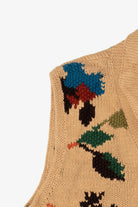 Vintage Beige Liz Claiborne Floral Sweater Vest (2000s)