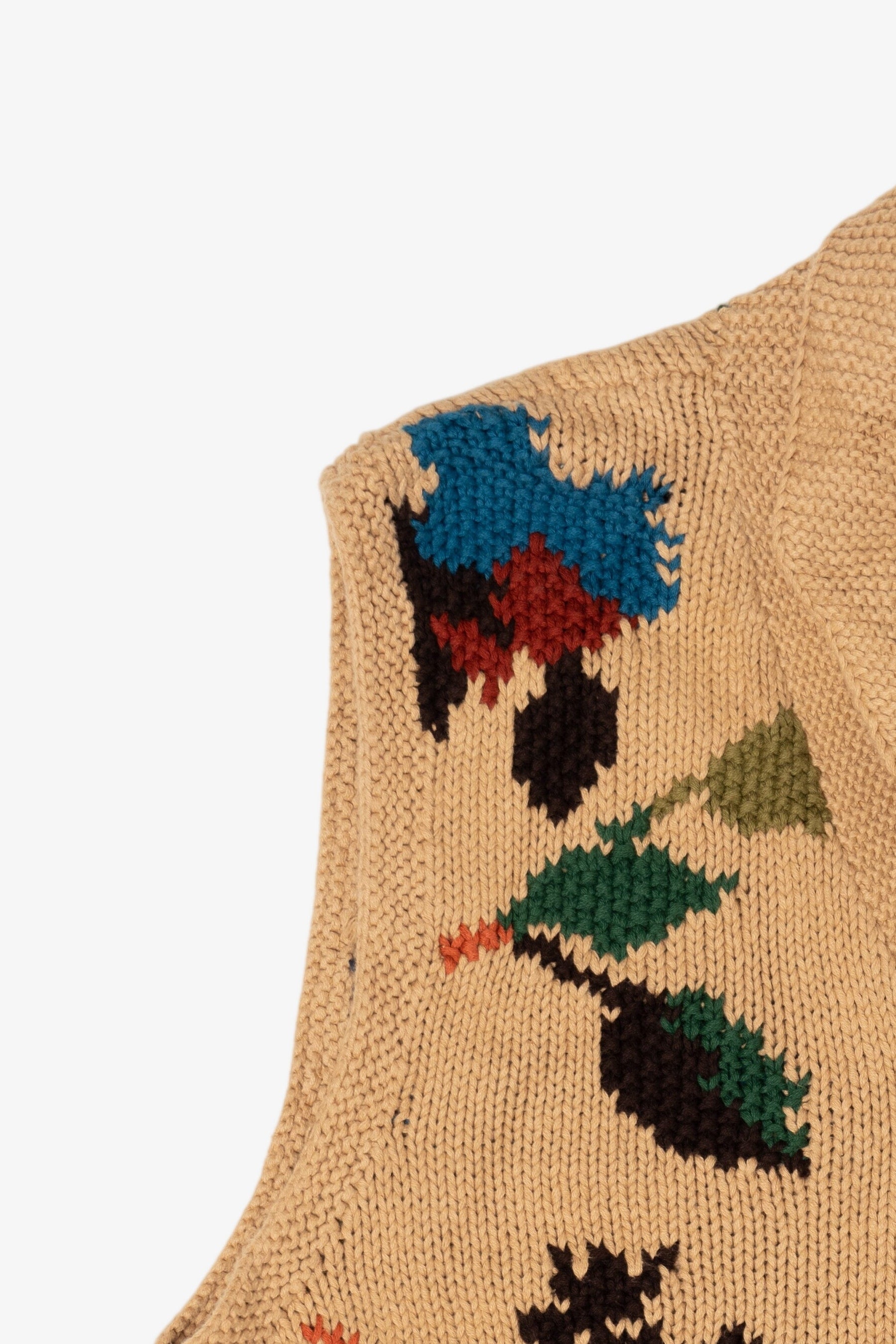 Vintage Beige Liz Claiborne Floral Sweater Vest (2000s)