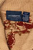 Vintage Beige Liz Claiborne Floral Sweater Vest (2000s)