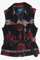Pendleton Aztec Wool Belted Vest (2010s)