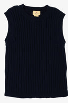 Vintage Navy Blue Limited America Ribbed Sweater Vest (1990s)