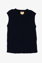 Vintage Navy Blue Limited America Ribbed Sweater Vest (1990s)