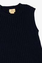 Vintage Navy Blue Limited America Ribbed Sweater Vest (1990s)