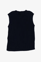 Vintage Navy Blue Limited America Ribbed Sweater Vest (1990s)