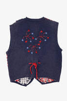Vintage Hand Knit Red White And Blue America Stars Vest (1990s)