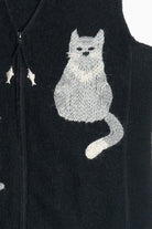 Vintage Cats Wool Sweater Vest (2000s)
