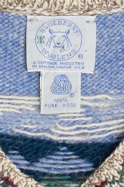 Vintage Blueberry Woolens Cows & Sheep Farm Motifs Sweater Vest (1980s)