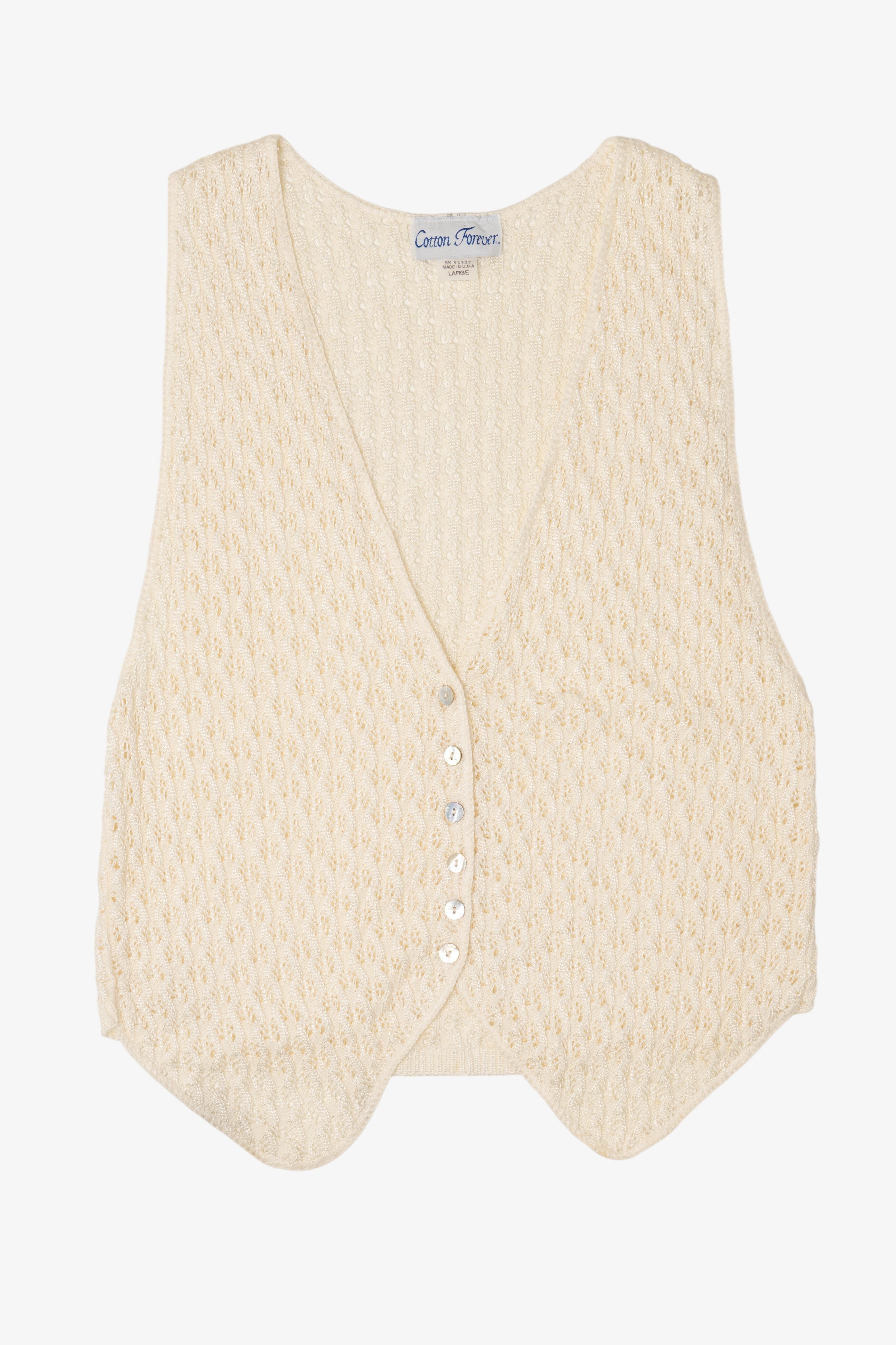 Vintage Cotton Forever Knit Vest (1990s)