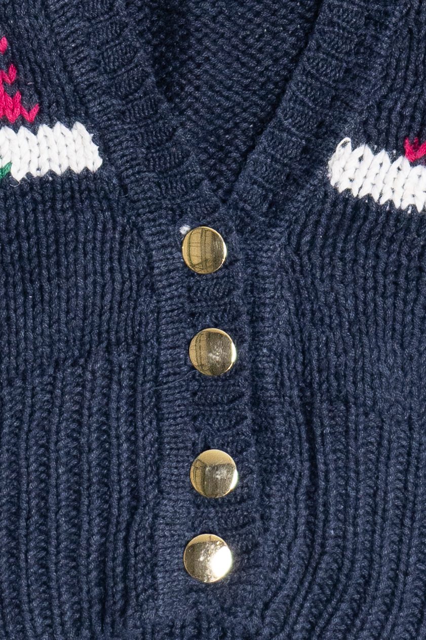 Vintage Skyr Sportswear Flower Grid Sweater Vest (1980s)