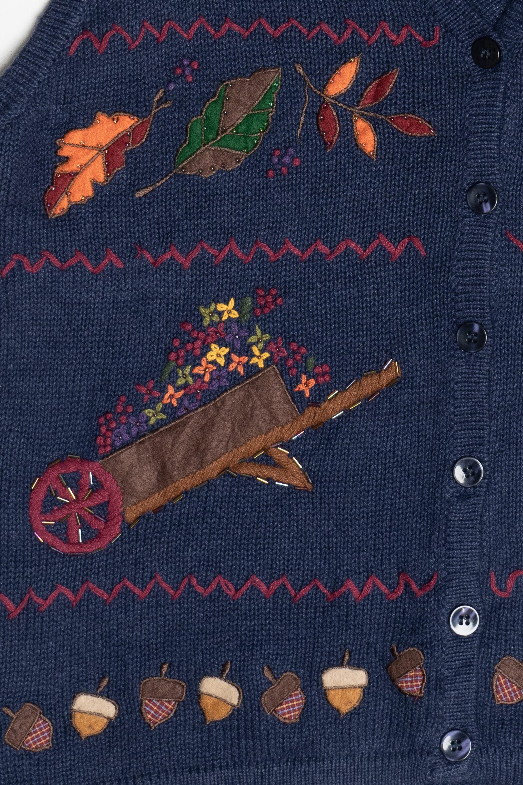 Vintage Scarecrow Fall On The Farm Sweater Vest (1990s)