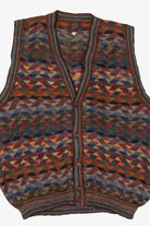 Vintage Galeria Latina Geometric Zig Zag Pattern Vest (1990s)