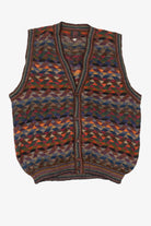 Vintage Galeria Latina Geometric Zig Zag Pattern Vest (1990s)