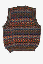 Vintage Galeria Latina Geometric Zig Zag Pattern Vest (1990s)