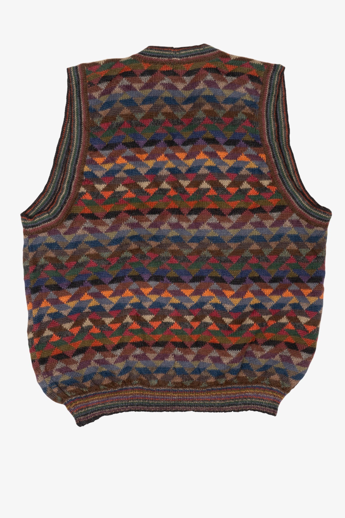 Vintage Galeria Latina Geometric Zig Zag Pattern Vest (1990s)