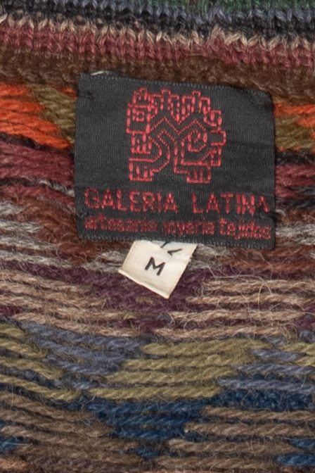 Vintage Galeria Latina Geometric Zig Zag Pattern Vest (1990s)