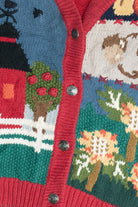 Vintage P' Galli Autumn Schoolhouse Knit Teacher Vest (1980s)