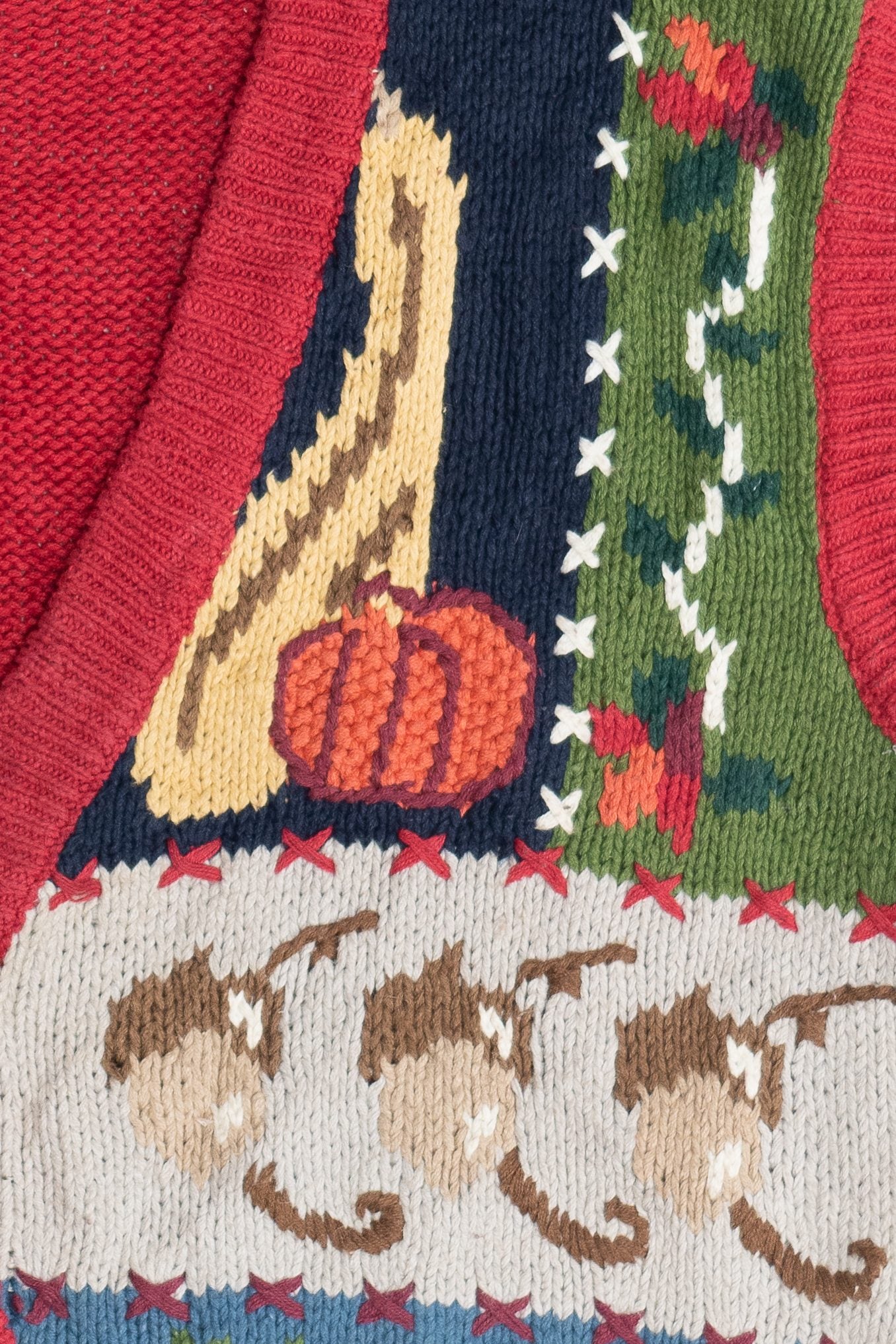 Vintage P' Galli Autumn Schoolhouse Knit Teacher Vest (1980s)