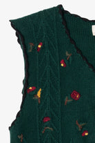 Vintage Green Embroidered The Eagle's Eye Vest (1980s)