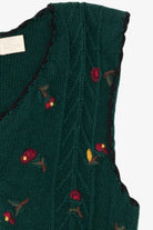 Vintage Green Embroidered The Eagle's Eye Vest (1980s)