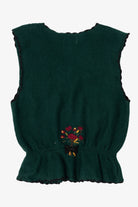 Vintage Green Embroidered The Eagle's Eye Vest (1980s)