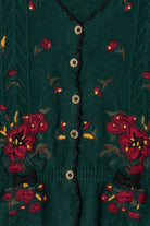 Vintage Green Embroidered The Eagle's Eye Vest (1980s)