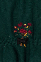 Vintage Green Embroidered The Eagle's Eye Vest (1980s)