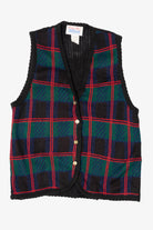 Vintage Plaid Tally-Ho Vest (1990s)