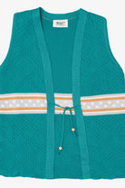 Vintage Turquoise Staget Tie Vest (1980s)