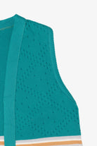 Vintage Turquoise Staget Tie Vest (1980s)