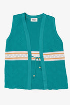 Vintage Turquoise Staget Tie Vest (1980s)
