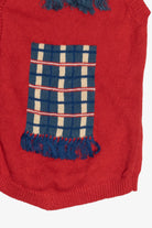 Vintage Susan Bristol Hand Embroidered Bear With Winter Scarves Button Up Vest (1990s)