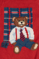Vintage Susan Bristol Hand Embroidered Bear With Winter Scarves Button Up Vest (1990s)