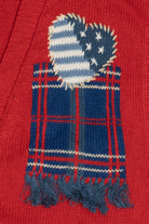 Vintage Susan Bristol Hand Embroidered Bear With Winter Scarves Button Up Vest (1990s)