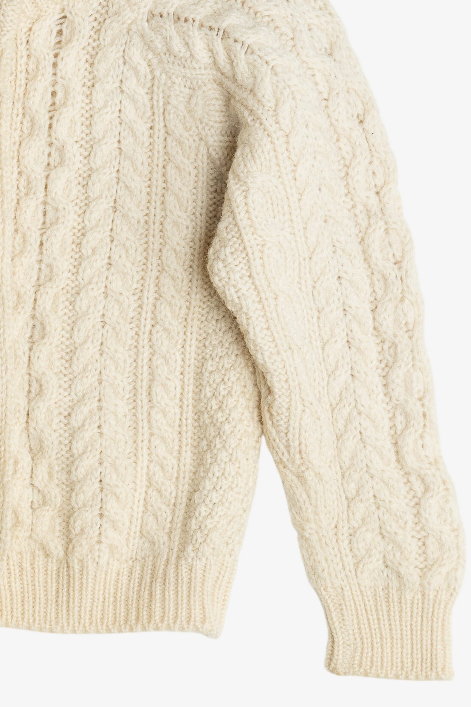 Vintage Kid's Size Carraig Donn Irish Fisherman Cardigan Sweater (1970s)